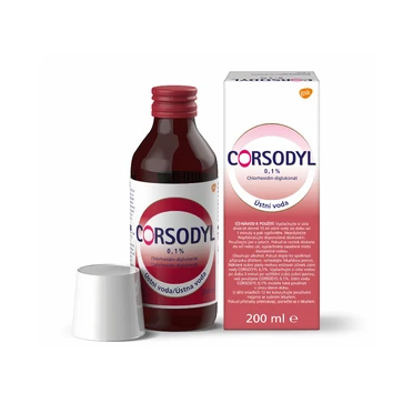 Corsodyl ústní voda 0,1% CHX 200 ml