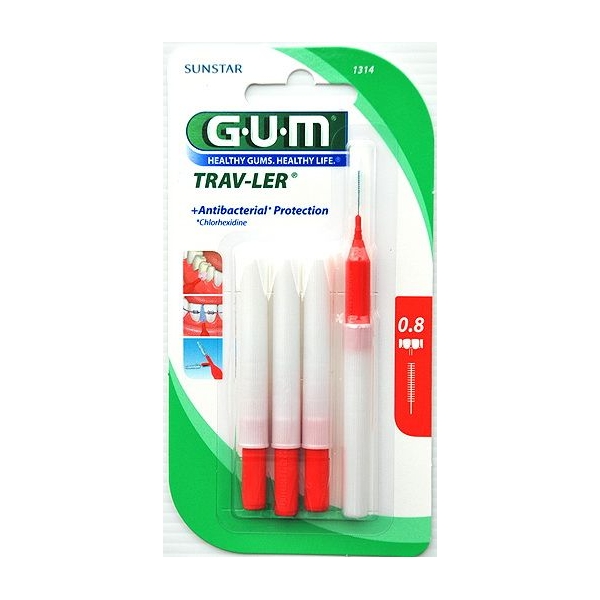 Gum Trav-Ler průchodnost 0,8mm MK cylindrický 6ks + krytka