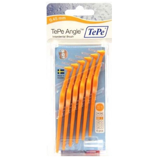 TePe Angle 0,45mm mezizubní kartáček (oranžový) 6ks + kryt